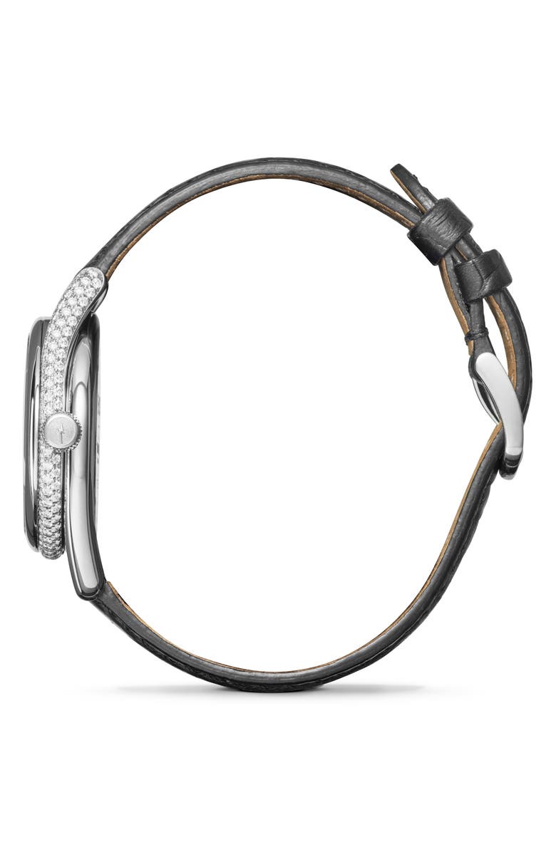 Shinola Derby Diamond & Mother-of-Pearl Bracelet Watch, 30mm, Alternate, color, Off-White Mop W/ Diamond