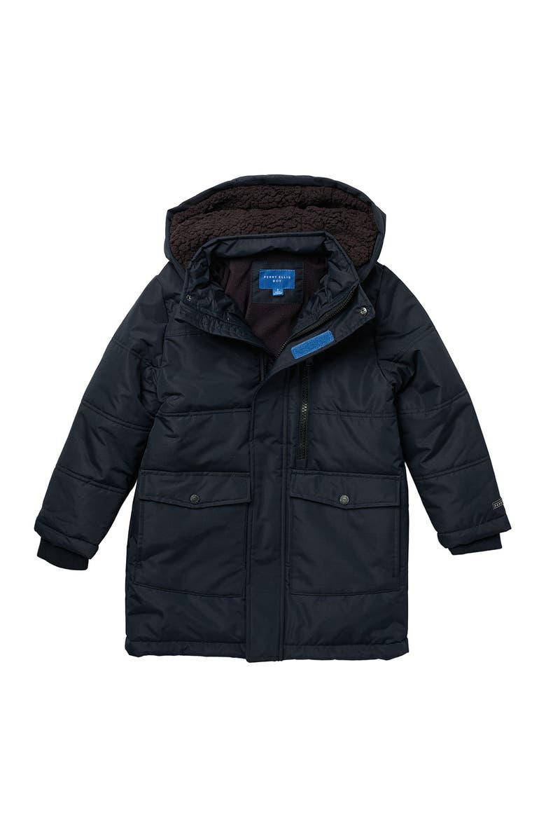 Perry Ellis Heavy Taslon Expedition Coat, Main, color, 