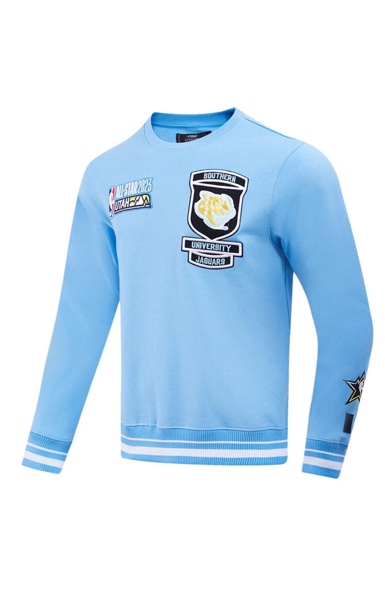 PRO STANDARD Unisex Pro Standard Light Blue Southern University Jaguars 2023 NBA All-Star Game x HBCU Classic Chenille Pullover Sweatshirt, Alternate, color, 