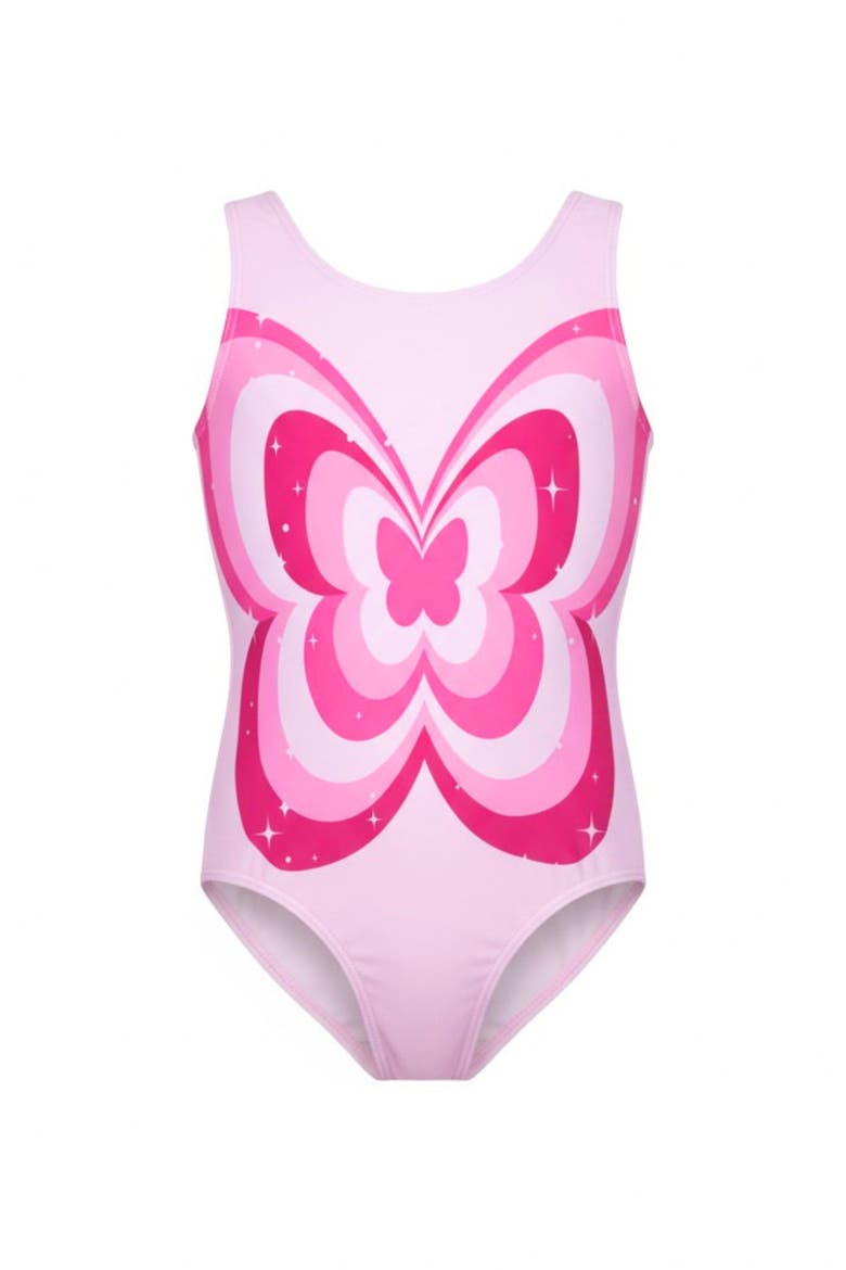 Butterfly Bloom Y2K Pink One-Piece Swimsuit, Main, color, Pink