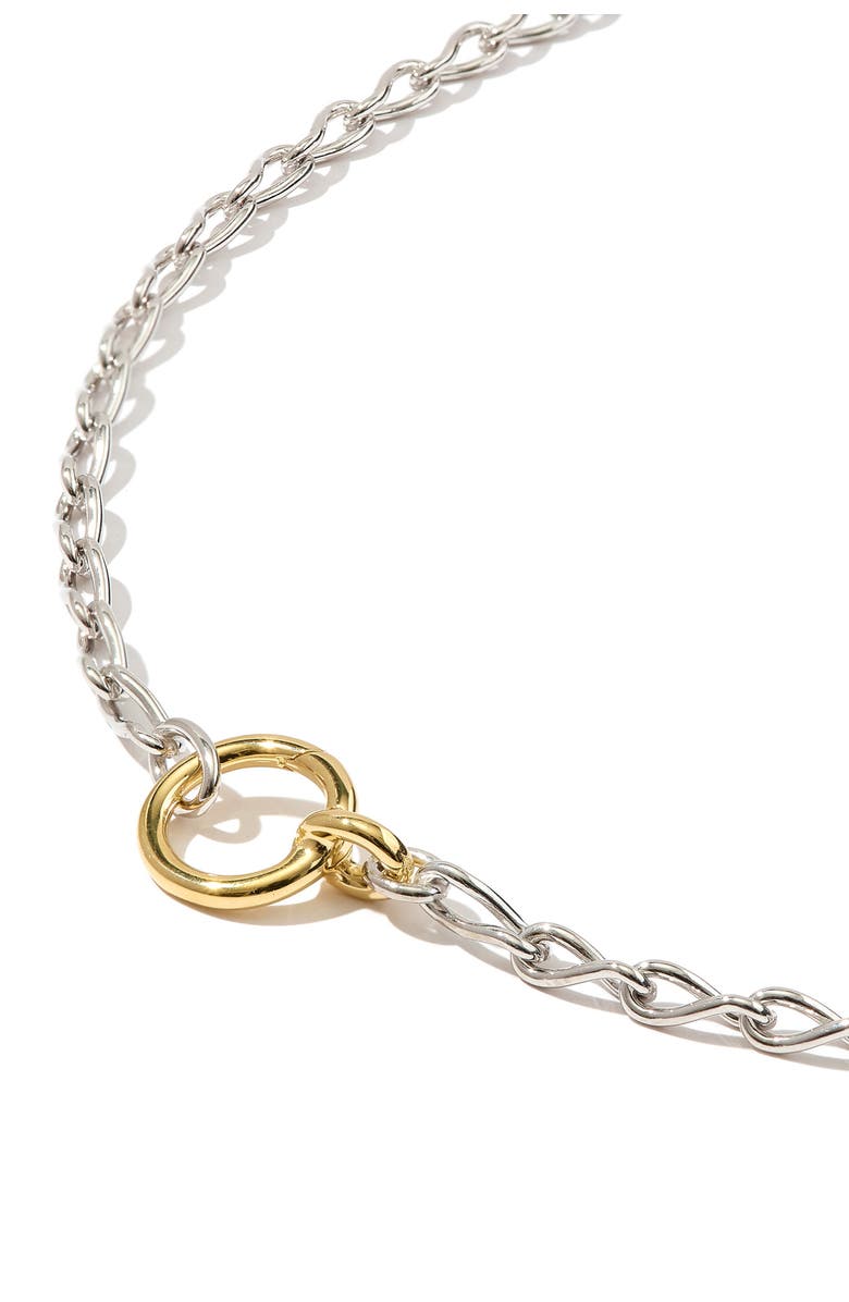 Otiumberg Sterling Silver and 14kt Gold Vermeil Eternal Link Up Necklace, Alternate, color, Silver