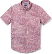 Reyn Spooner Molokai Channel Short Sleeve Cotton Blend Button-Down Shirt