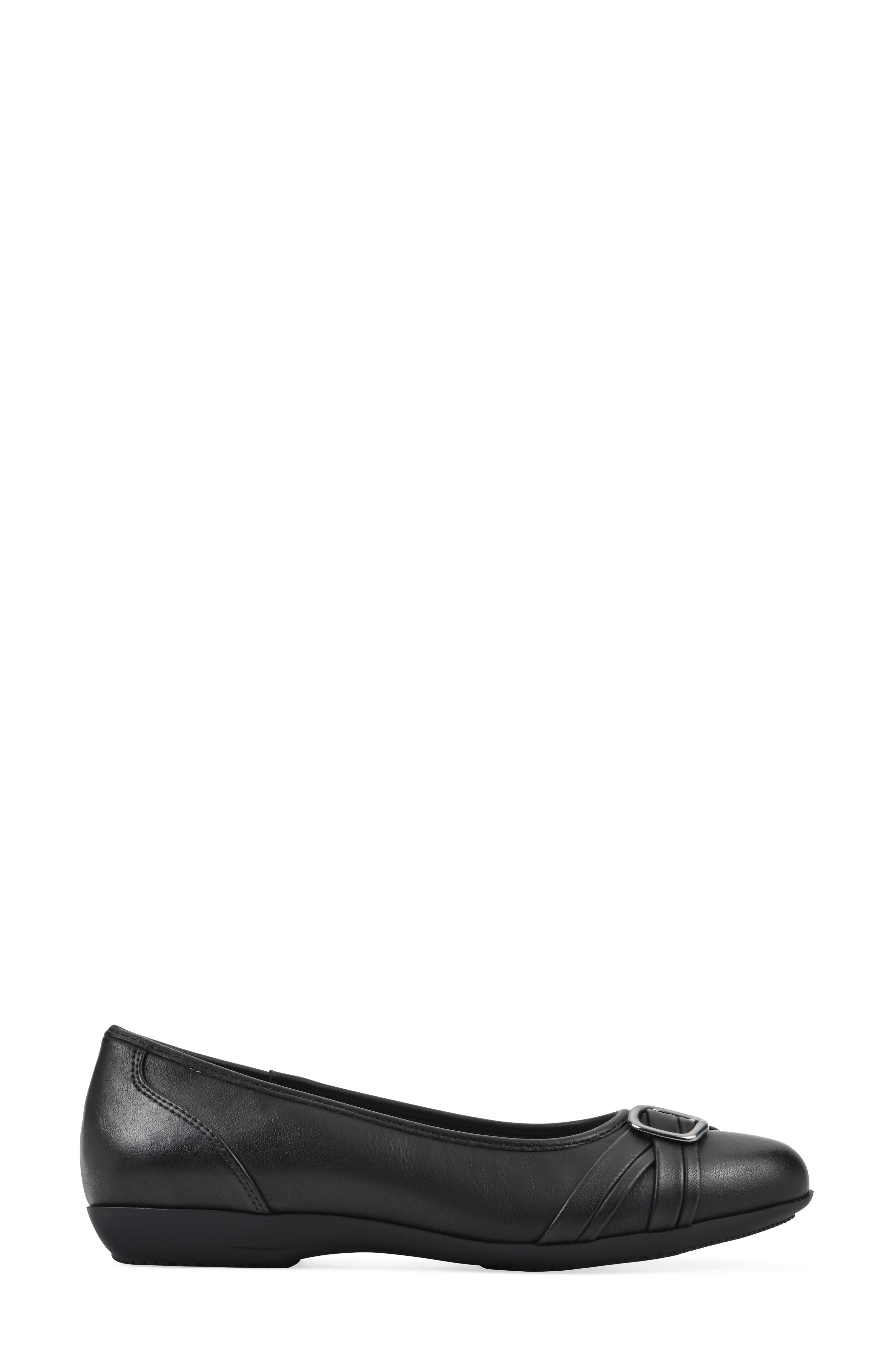 Calming Buckle Strap Flat, Alternate, color, BLACK BURNISHED SMOOTH