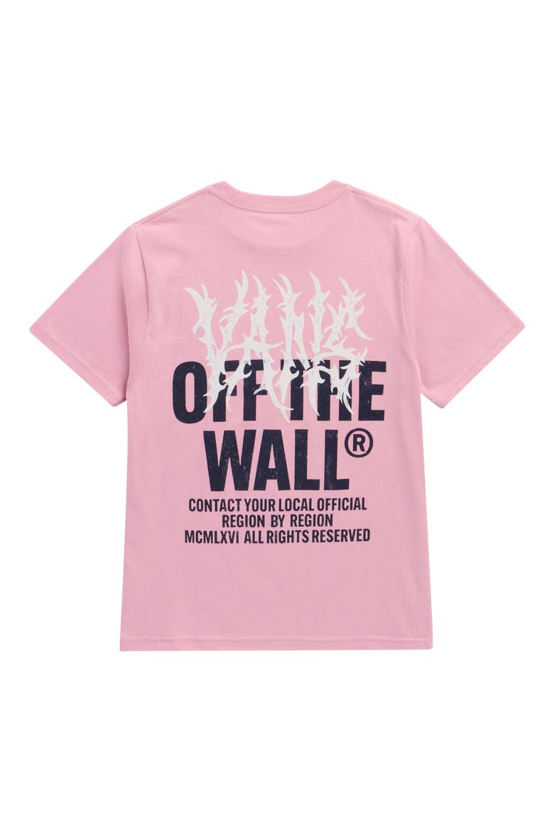 Kids' Metal Wall Graphic T-Shirt, Alternate, color, PINK DAWN