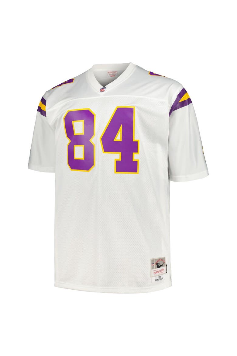 Men's Mitchell & Ness Randy Moss White Minnesota Vikings Big & Tall 1998 Legacy Retired Player Jersey, Alternate, color, White