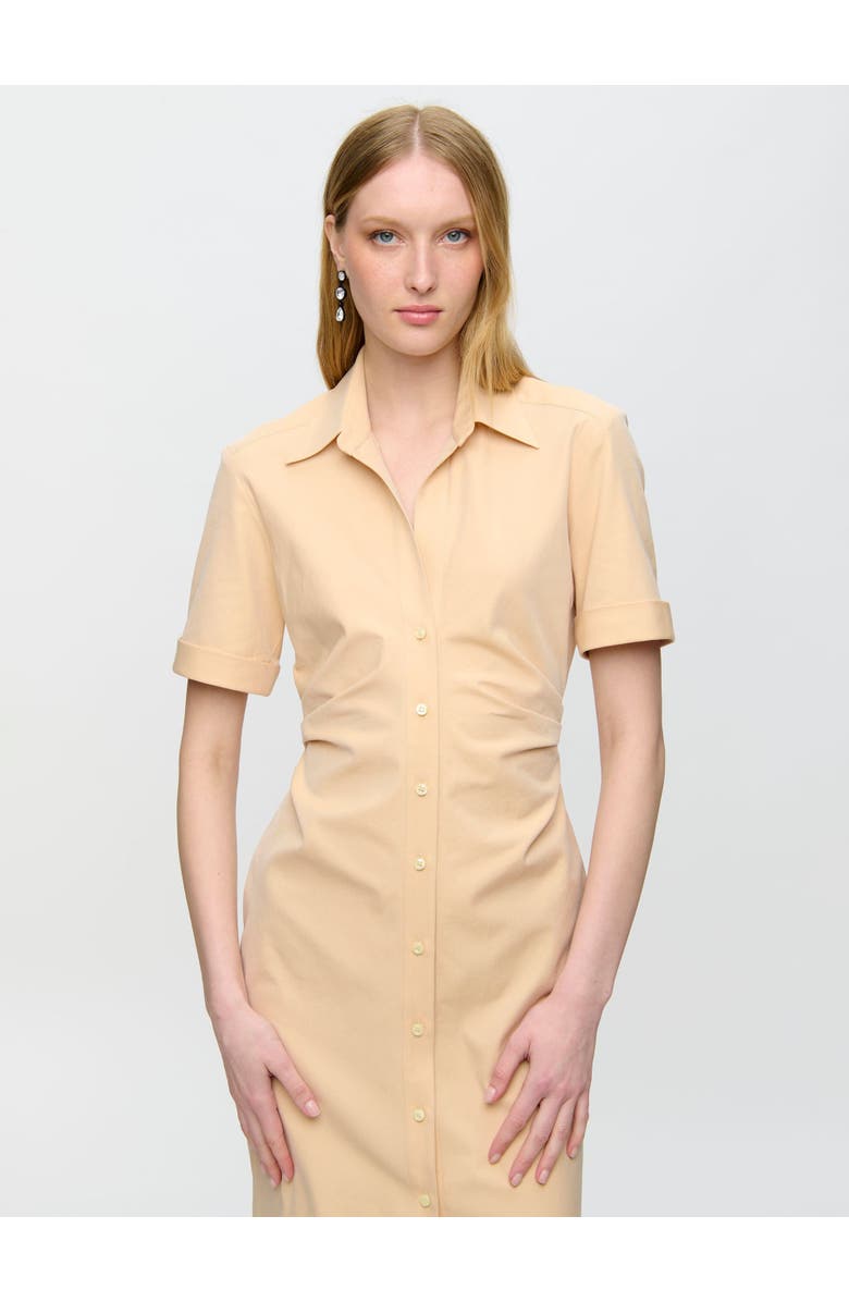 Callas Milano Lou Fitted shirt dress, Alternate, color, Apricot