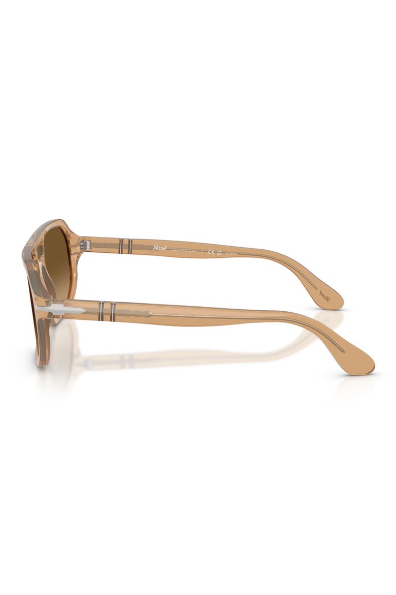 Guido 56mm Gradient Polarized Pillow Sunglasses, Alternate, color, OPAL BEIGE / GRADIENT BROWN