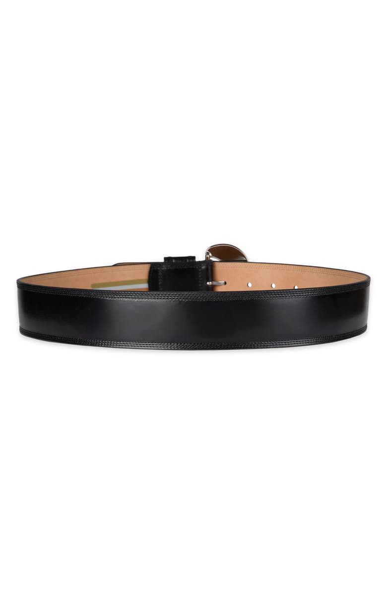 Sam Edelman Organic Buckle Leather Belt, Alternate, color, Black