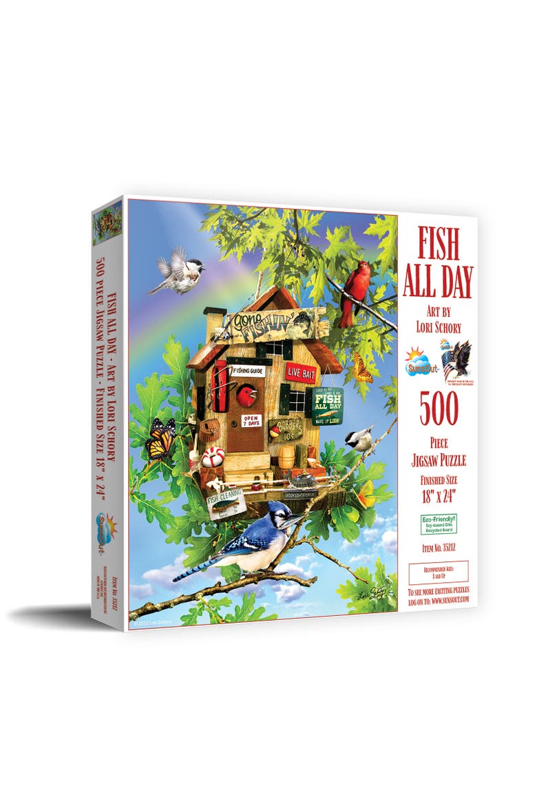 Fish All Day 500 piece Jigsaw Puzzle for Adults, Main, color, Multicolor
