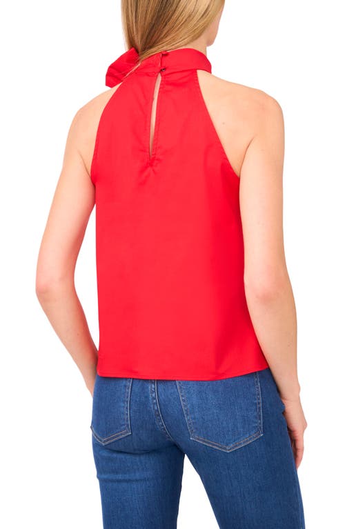 Cece Bow Halter Top In Red