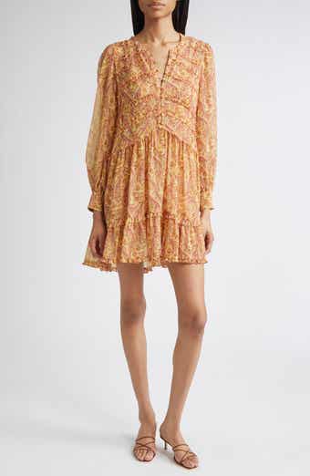 Cinq à Sept Rivie Charming Paisley Long Sleeve Minidress