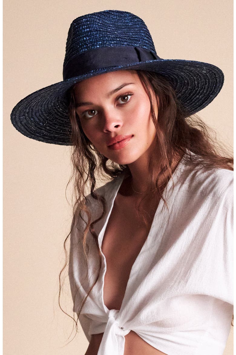 Joanna Straw Hat, Alternate, color, WASHED NAVY
