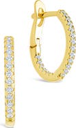 Sterling Forever Lilia Cubic Zirconia Infinity Huggie Hoop Earrings