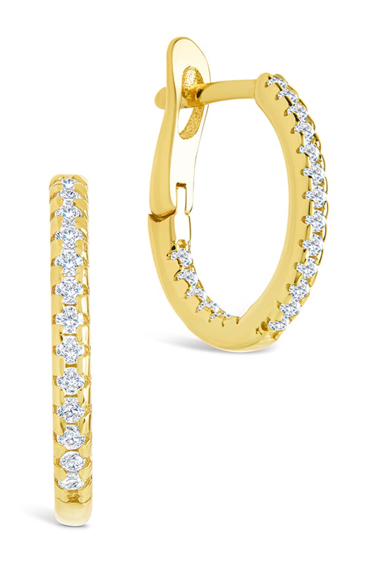 Lilia Cubic Zirconia Infinity Huggie Hoop Earrings video