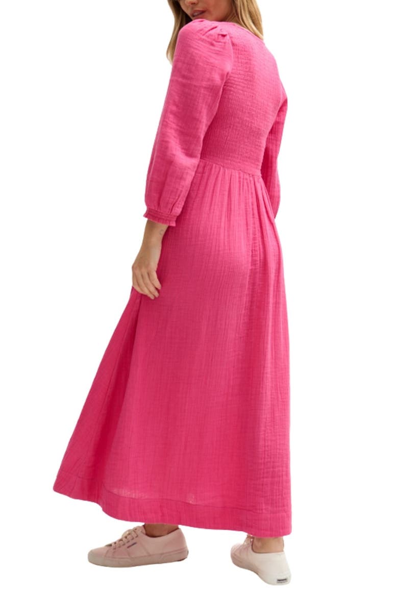Paulina Shirred Bodice Maxi Dress, Alternate, color, Pink