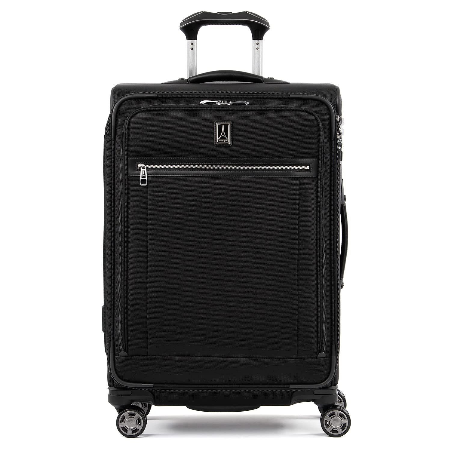 TRAVELPRO Platinum Elite Softside Expandable Medium 25-Inch Checked Luggage, Main, color, Shadow Black