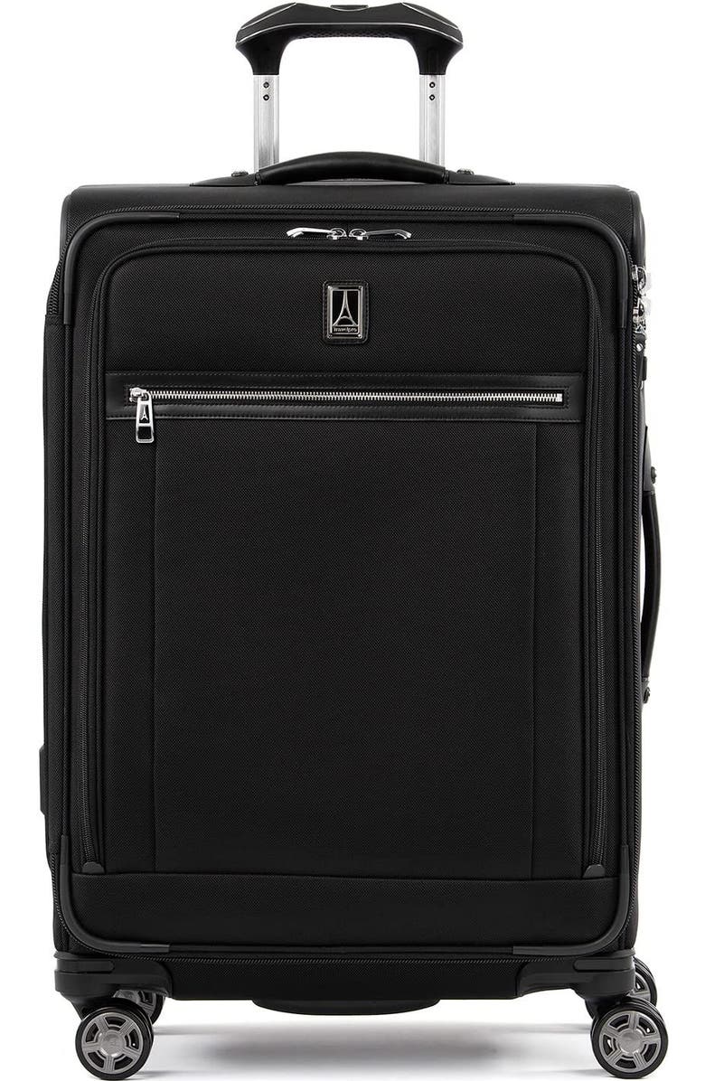 TRAVELPRO Platinum Elite Softside Expandable Medium 25-Inch Checked Luggage, Main, color, Shadow Black