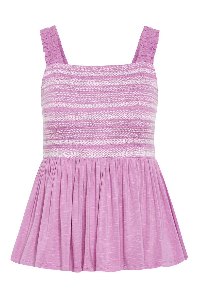 Danni Embroidered Peplum Tank, Alternate, color, VIOLET