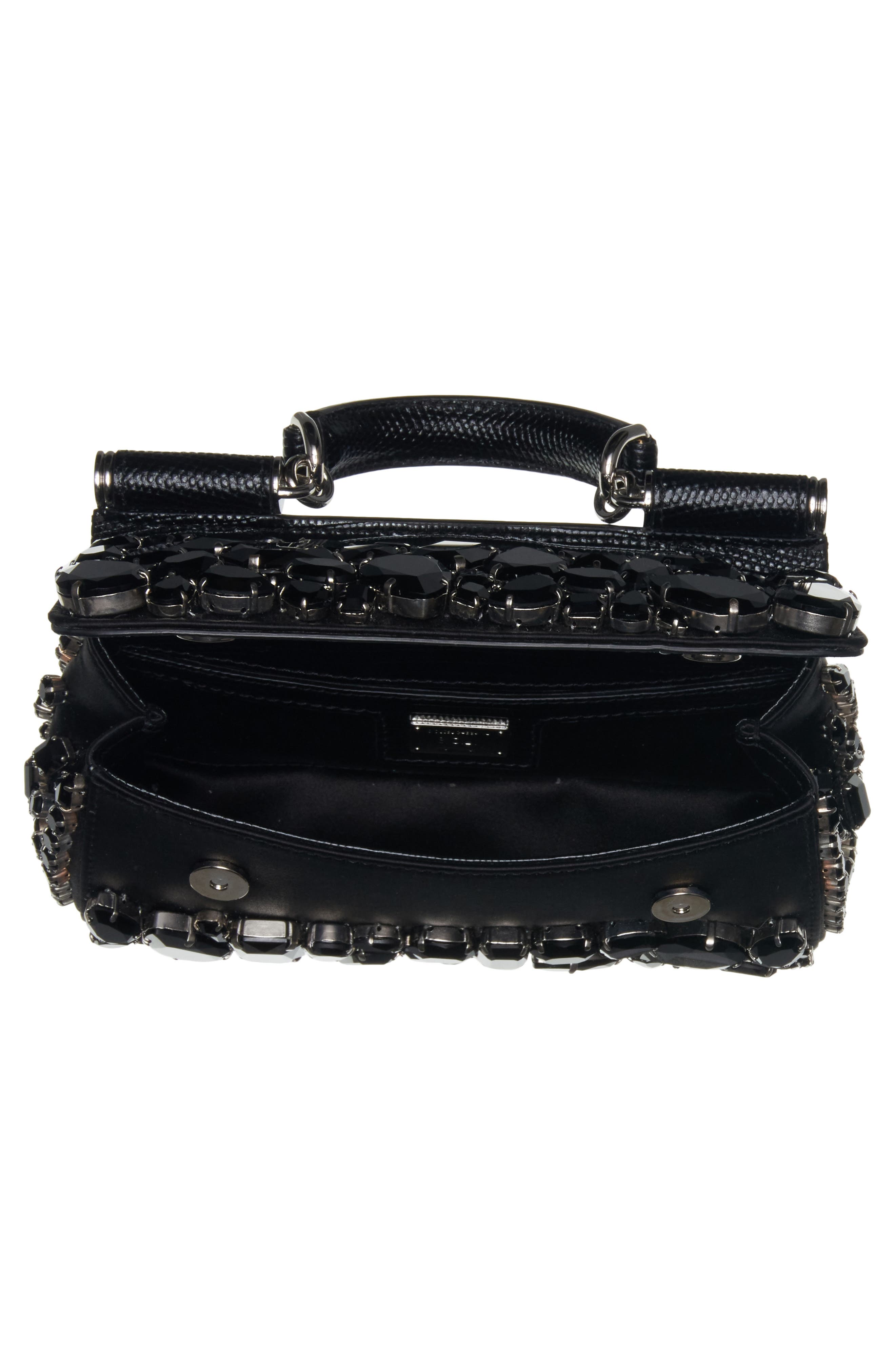 Dolce&Gabbana Small Kim Sicily Crystal Embellished Handbag, Alternate, color, 