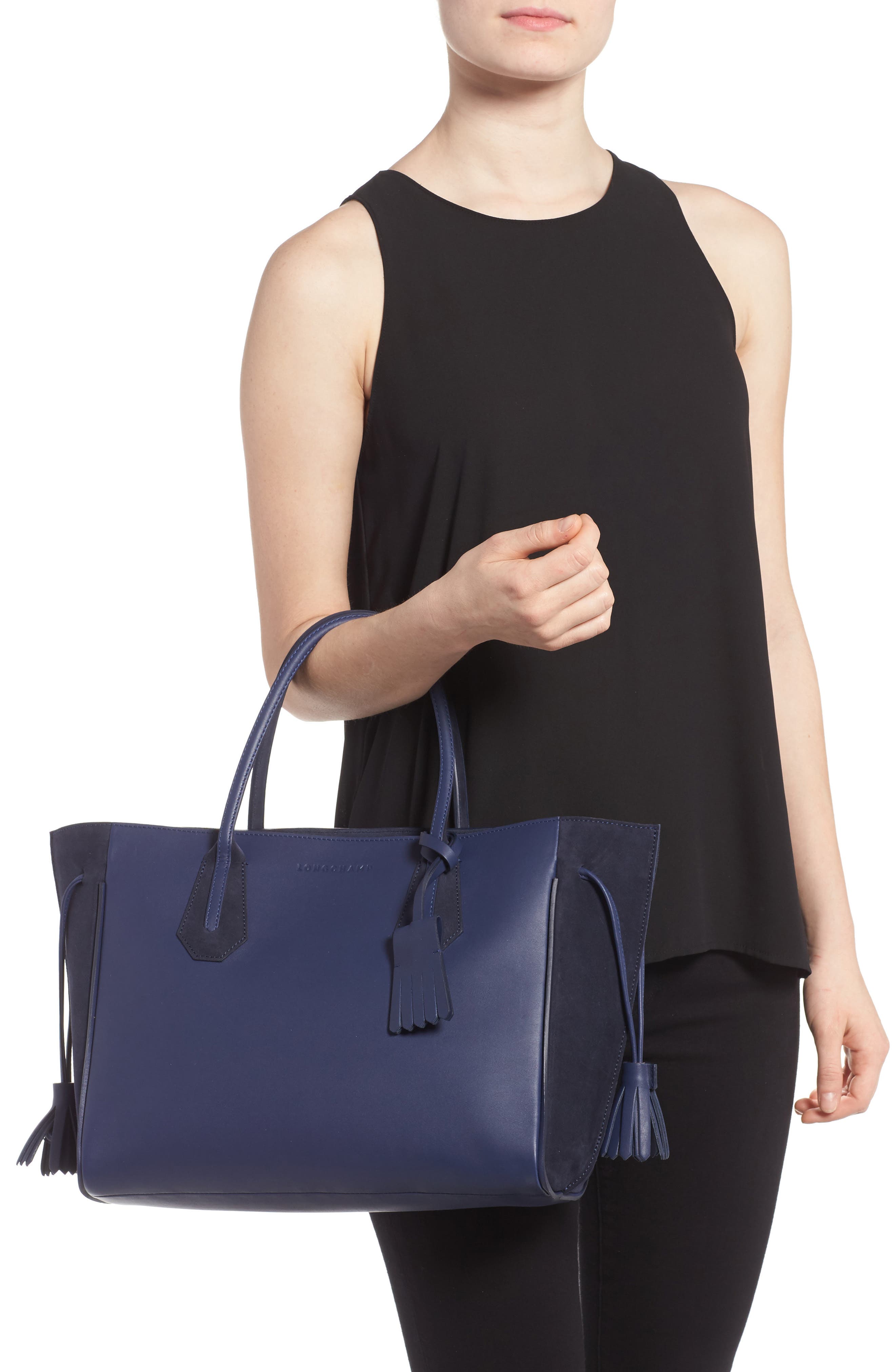 Longchamp 'Medium Penelope Fantasie' Leather Tote, Alternate, color, 