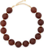 Kenneth Jay Lane Tortoise Bead Necklace