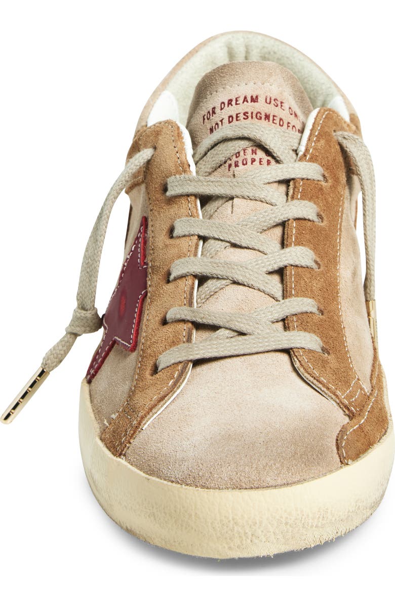 Golden Goose Super-Star Low Top Sneaker, Alternate, color, Tabacco/ Dark Beige/ Red