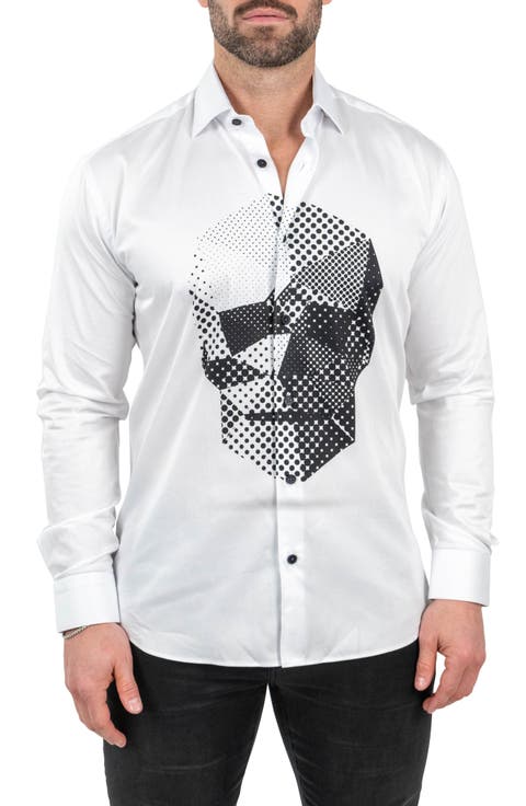 Fibonacci Skullpoints Contemporary Fit Button-Up Shirt