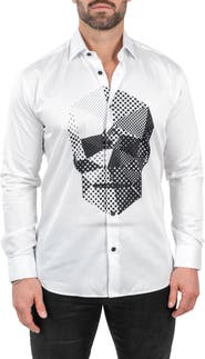 Maceoo Fibonacci Skullpoints Contemporary Fit Button-Up Shirt