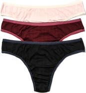Hanky Panky MoveCalm™ Assorted 3-Pack Natural Rise Thongs