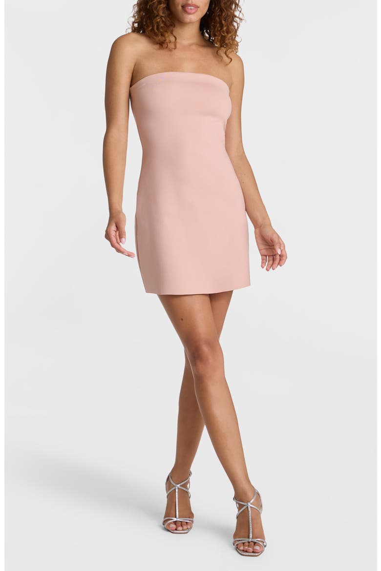 Neoprene Tube Minidress, Main, color, DESERT ROSE
