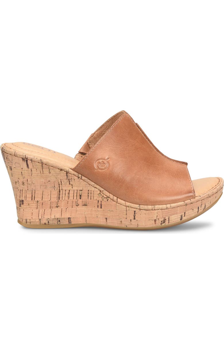Børn Wedge Slide Sandal, Alternate, color, Tan Leather
