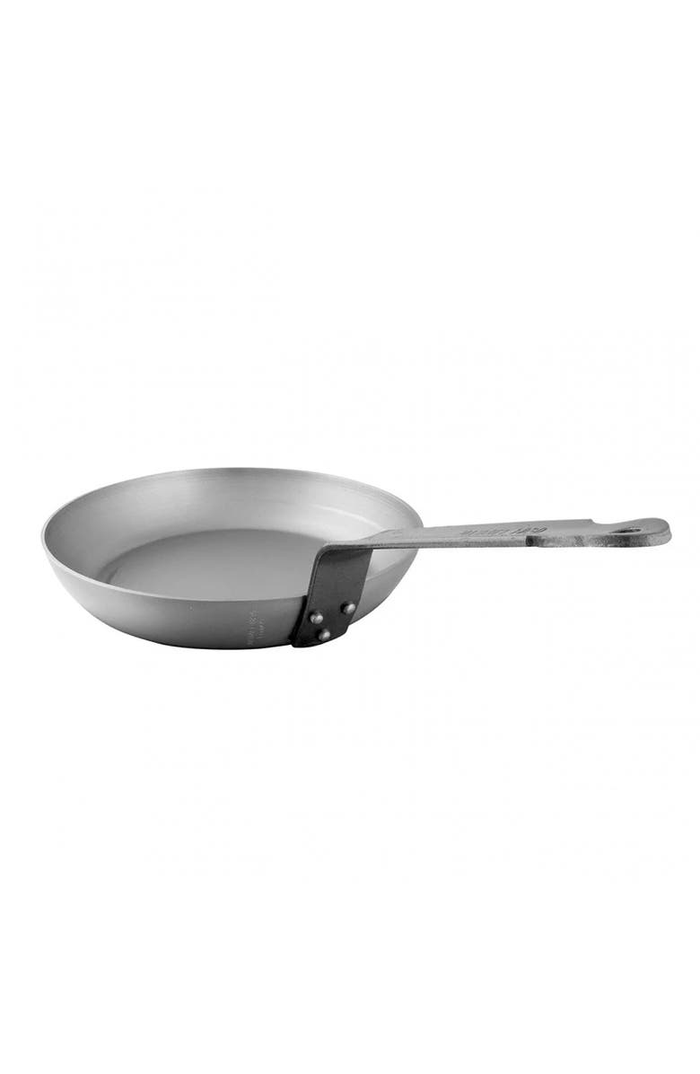 Mauviel M'Steel 9.5 Inch Heavy Round Frying Pan, Main, color, Gray