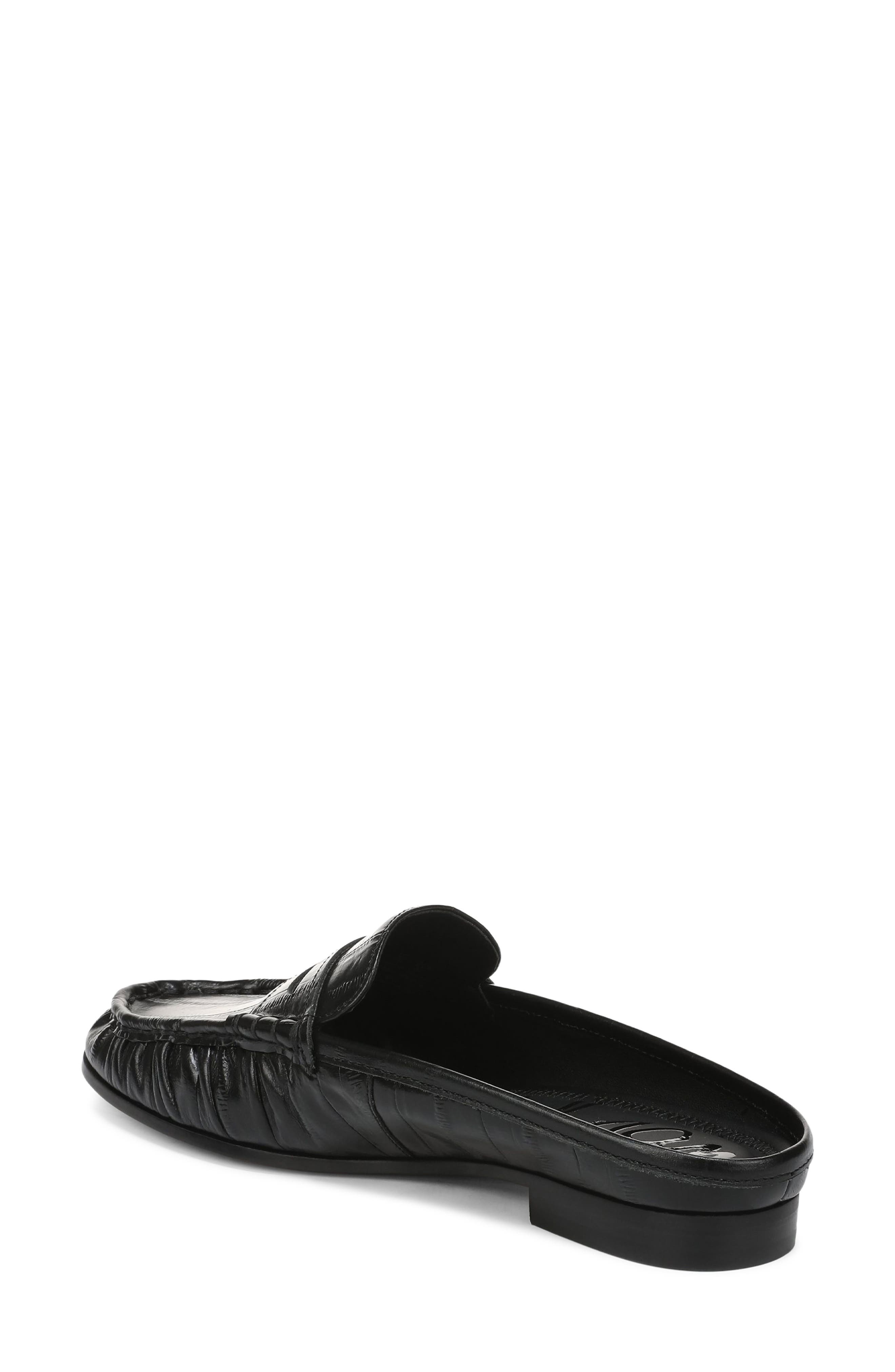 Louella Penny Loafer Mule, Alternate, color, BLACK LEATHER