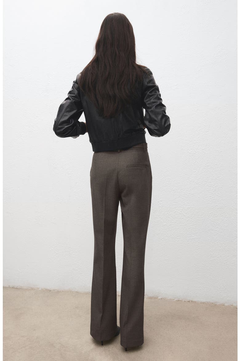 Belted Straight Leg Pants, Alternate, color, BROWN