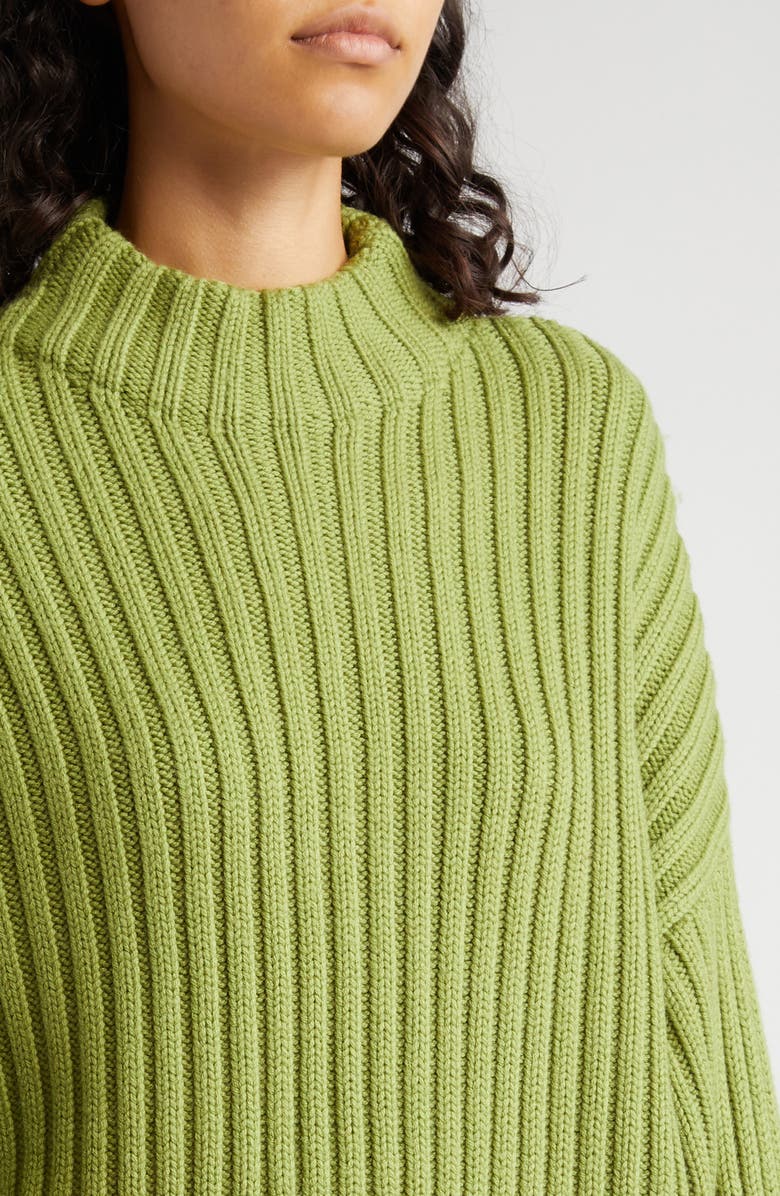 STAUD Linear Rib Merino Wool Sweater, Alternate, color, 