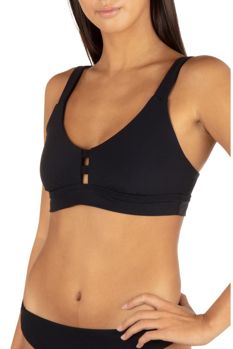 Max Solid Tab Bikini Top, Alternate, color, BLACK