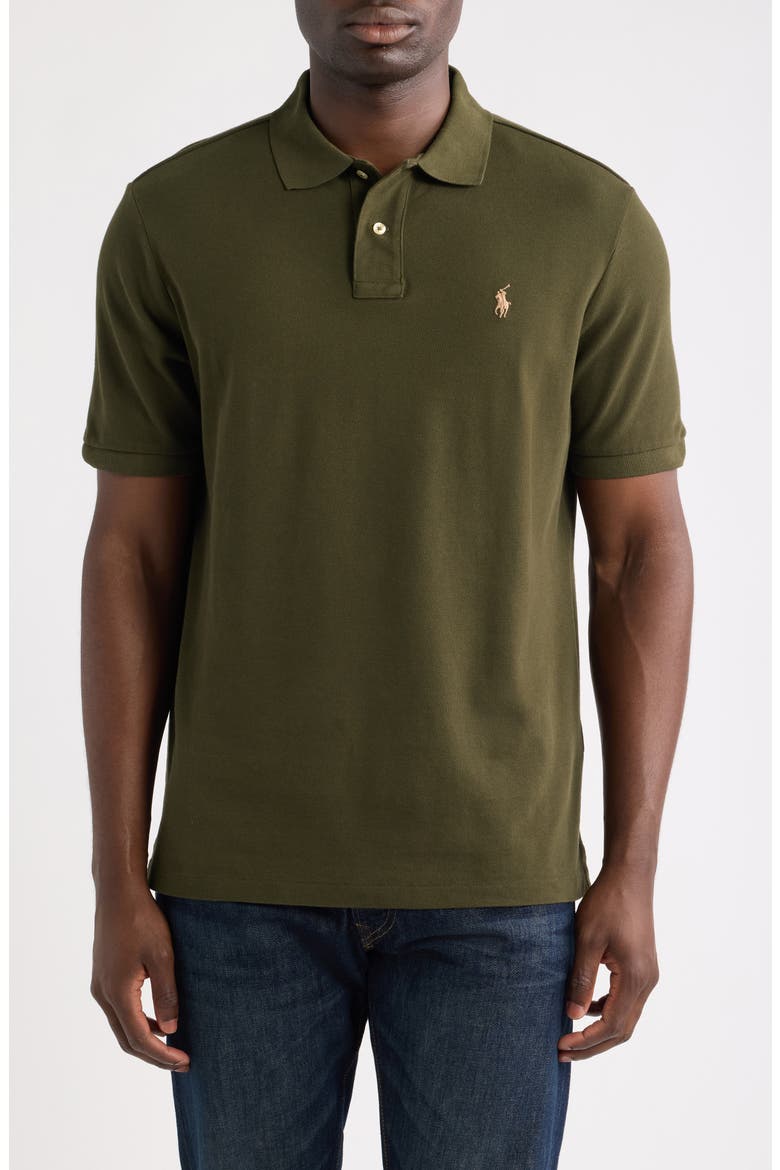 Basic Mesh Polo, Main, color, OLIVE