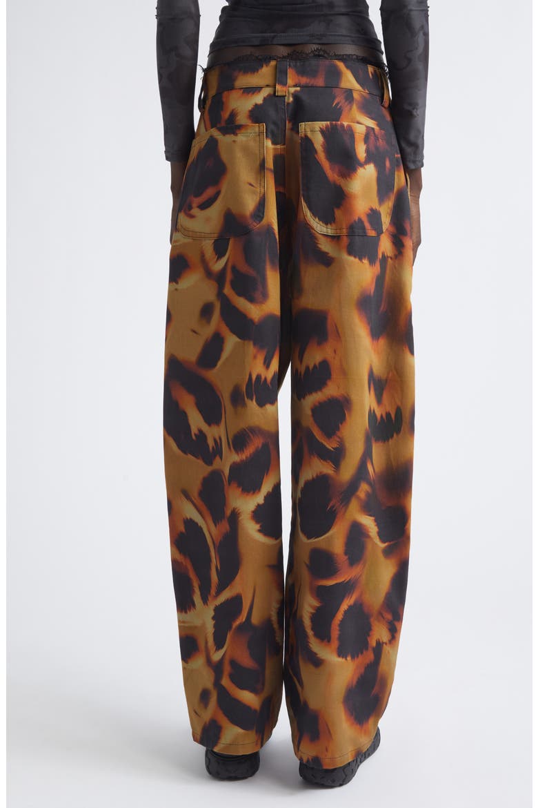 Catchfly Pleated Wide Leg Jeans, Alternate, color, TORTOISE