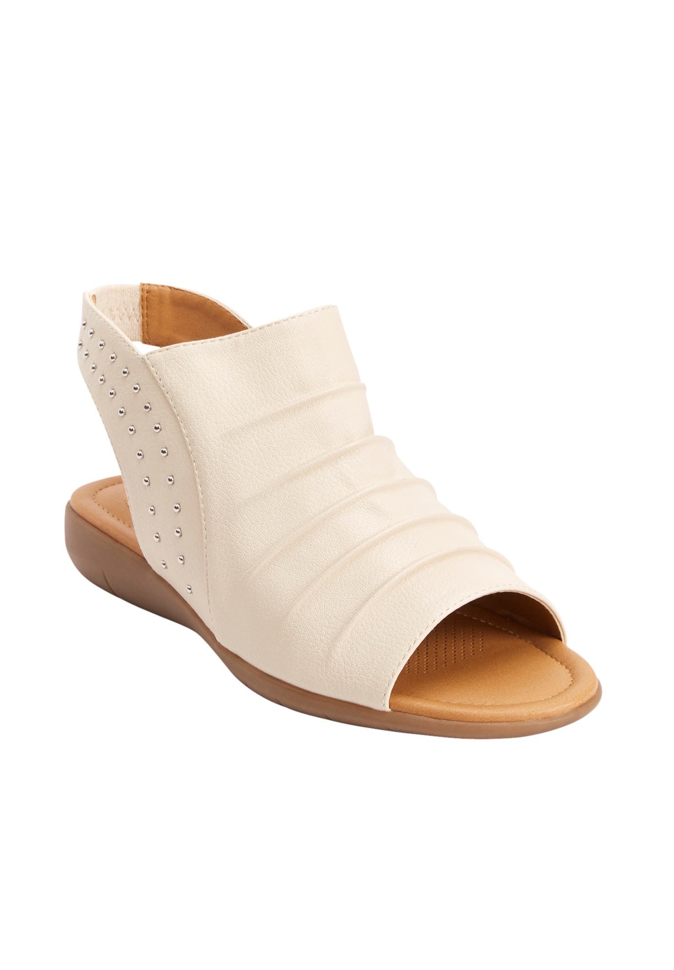 Comfortview The Alanna Sandal, Main, color, White
