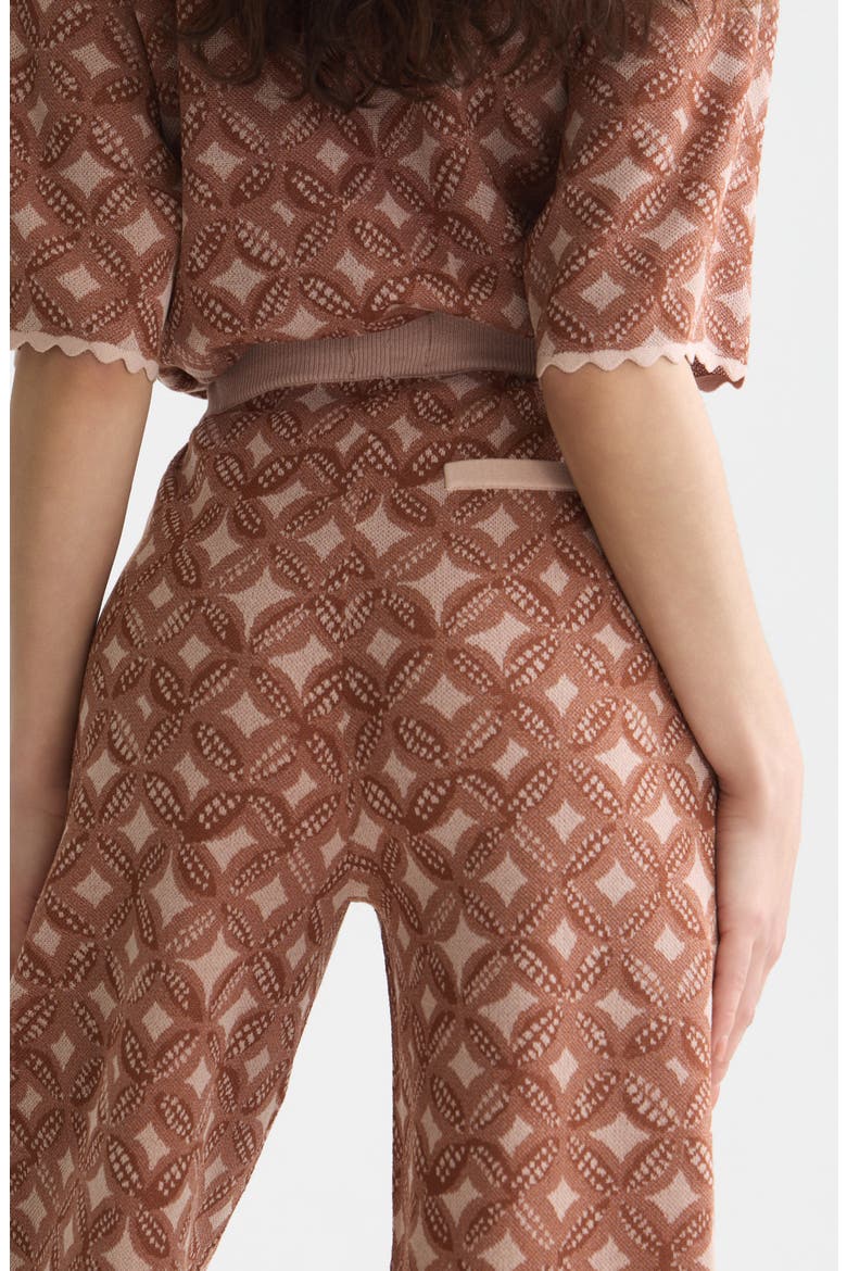 Medallion Jacquard Drawstring Pants, Alternate, color, ROSE DUST
