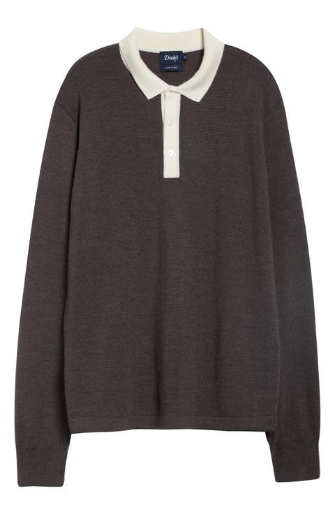 Merino Wool Knit Rugby Shirt