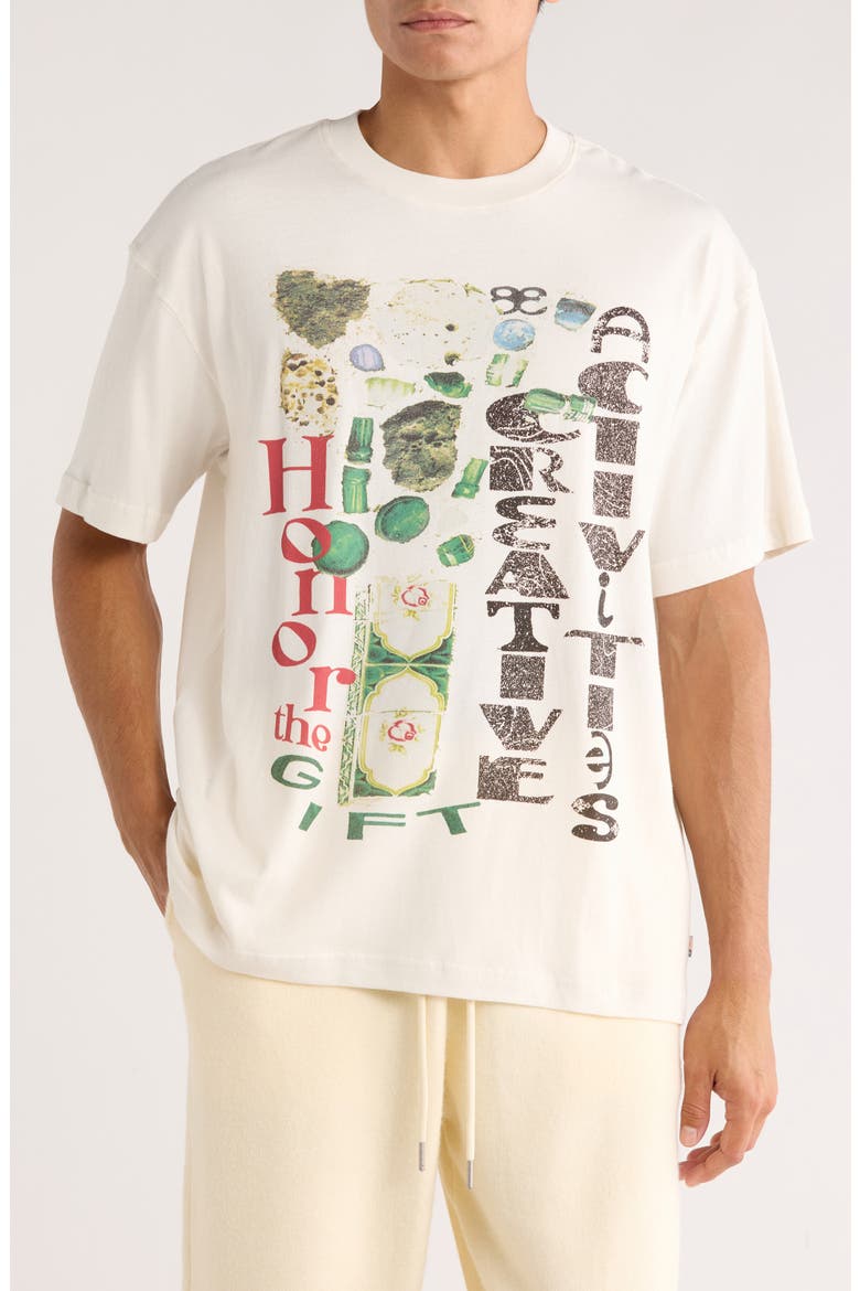Honor Creative Graphic T-Shirt, Main, color, BONE
