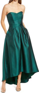 Alfred Sung Strapless High/Low Ballgown