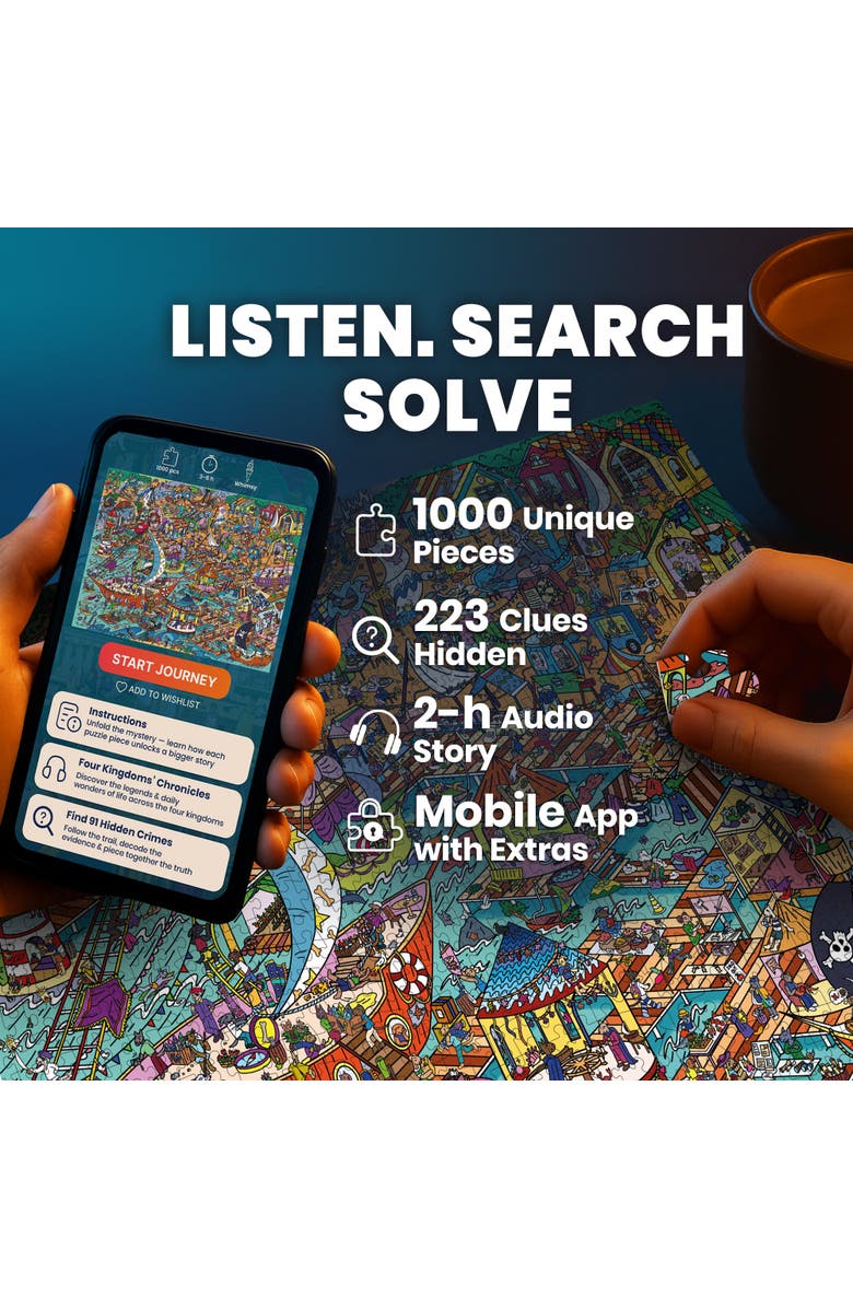 Quokka 1000 Piece Jigsaw Puzzle for Adults - Furfloat Kingdom, Twigtail Kingdom, Rocktail Kingdom & Blush Lotus Kingdom, Alternate, color, Furfloat Kingdom