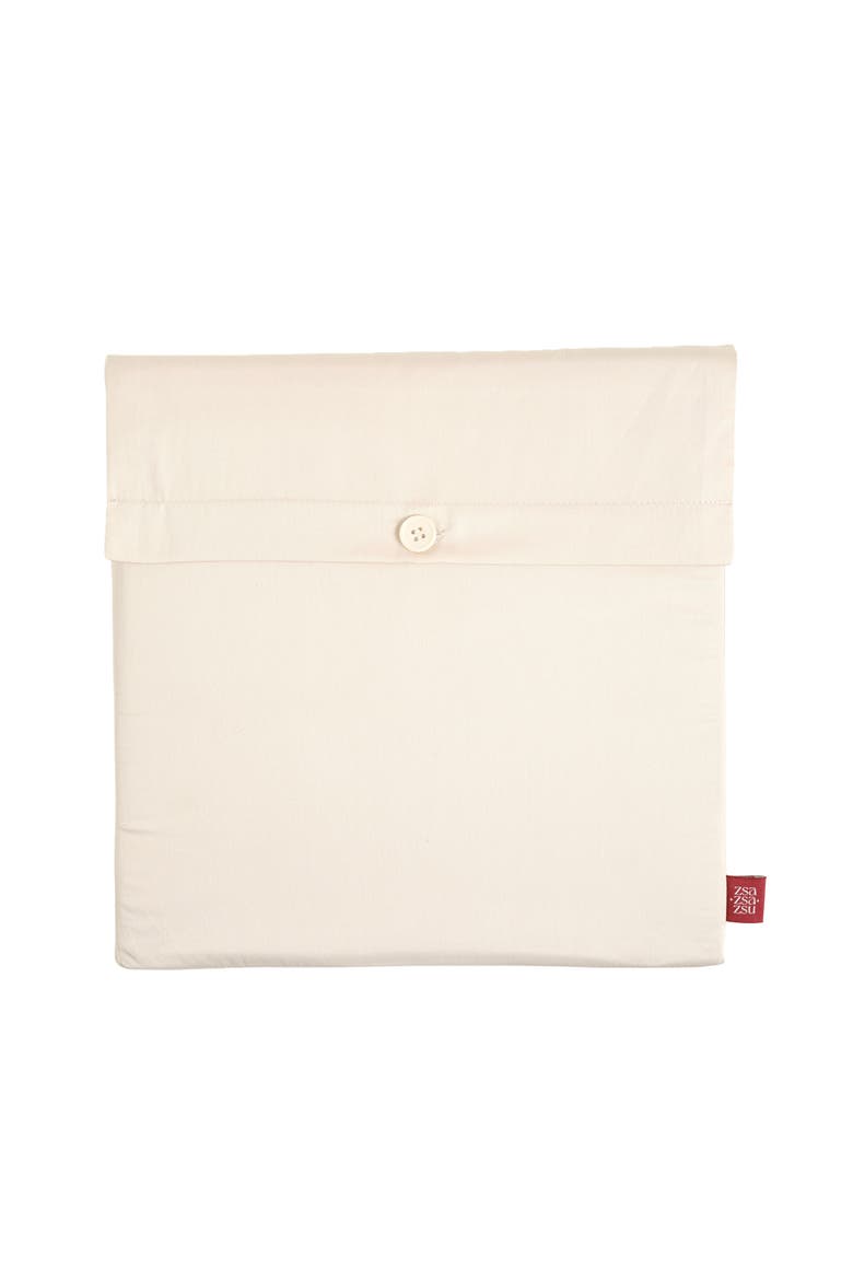 Solid Cotton Sateen 300 Thread Count King Flat Sheet, Alternate, color, Cream