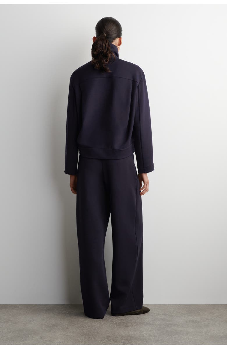 COS Scuba Knit Barrel Leg Joggers, Alternate, color, Navy