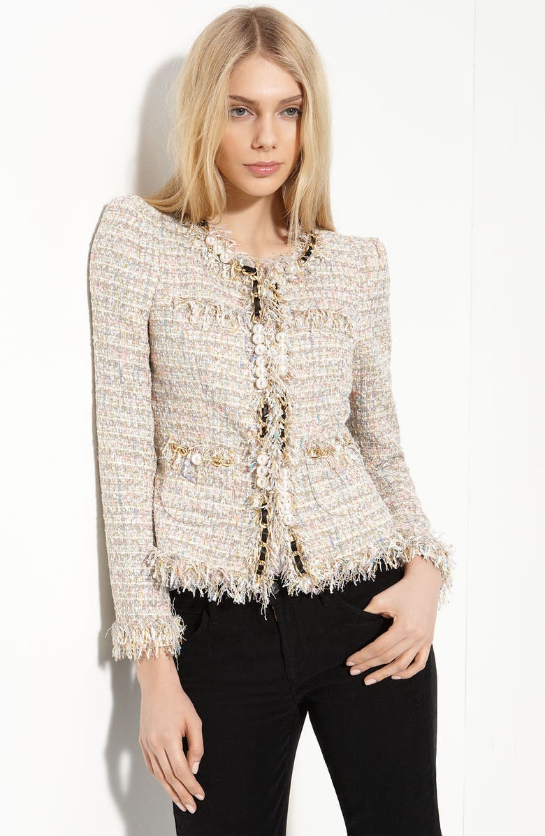 Mcginn 'Elizabeth' Metallic Bouclé Jacket, Main, color, 
