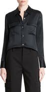 Vince Chest Pocket Satin Shirt
