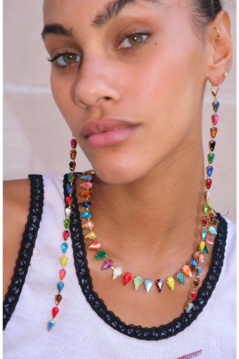 Aurora Fang Layering Choker, Alternate, color, Gold