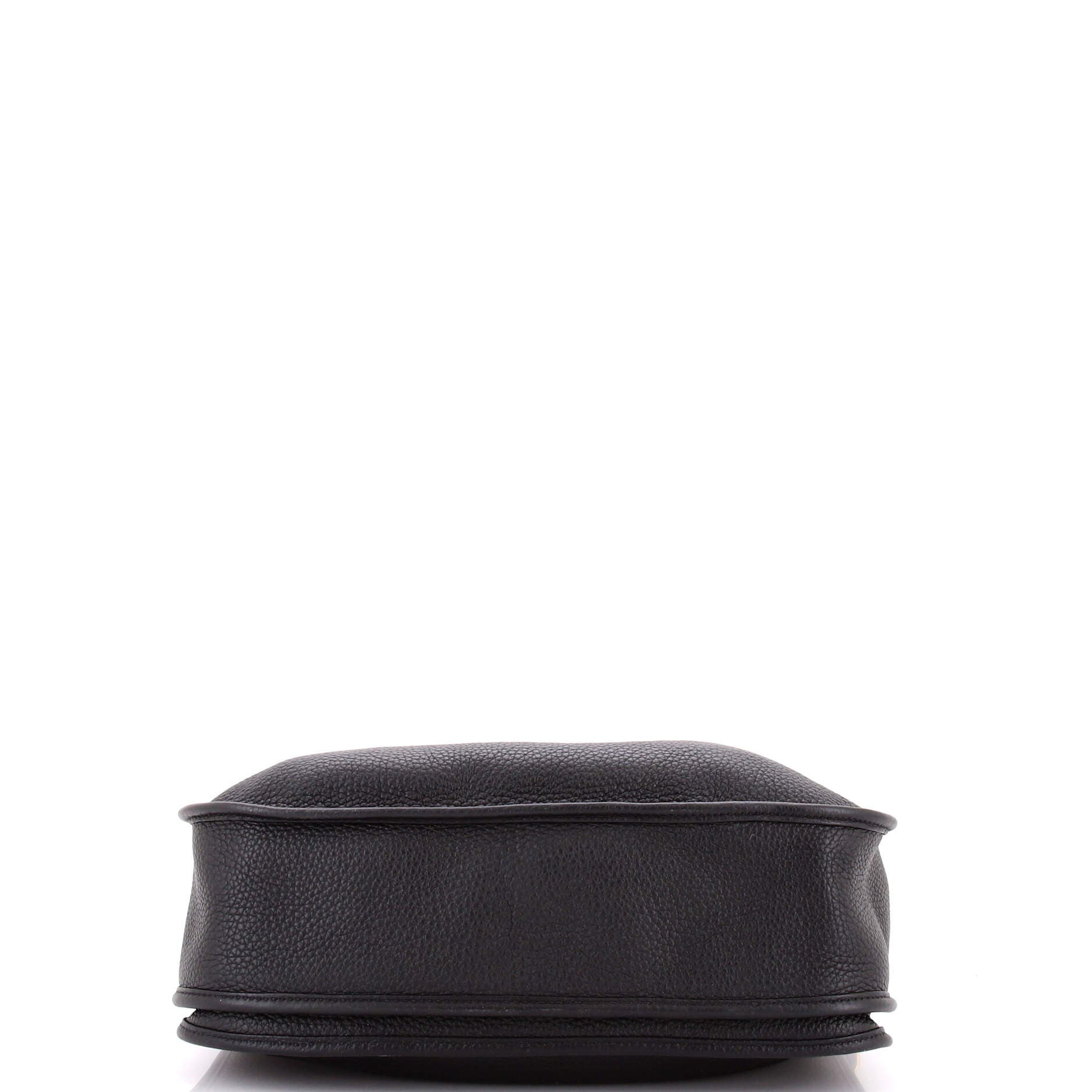 Pre-Owned Hermes Evelyne Bag Gen III Clemence GM, Alternate, color, Noir